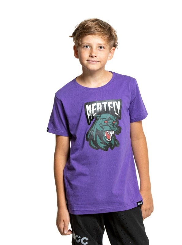 Meatfly dětské tričko Panther Violet | Fialová | Velikost 134 | 100% bavlna