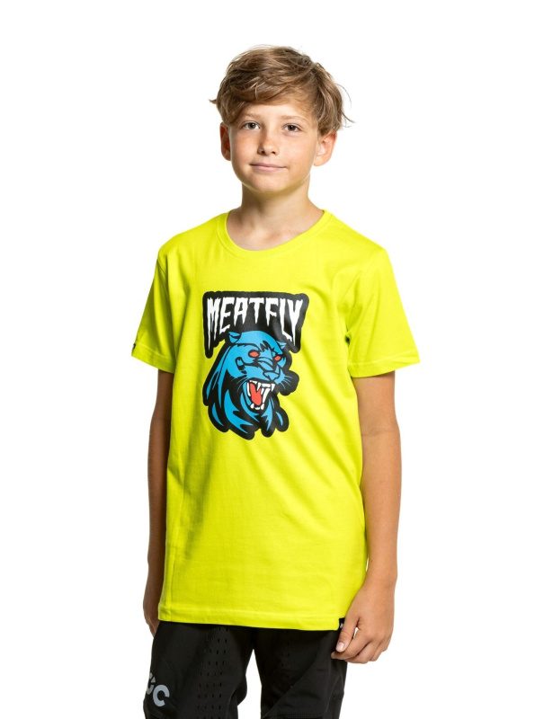 Meatfly dětské tričko Panther Safety Yellow | Žlutá | Velikost 158 | 100% bavlna