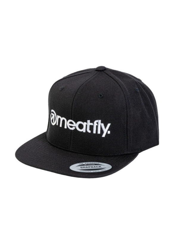 Meatfly kšiltovka Rens Snapback Black | Černá | Velikost One Size
