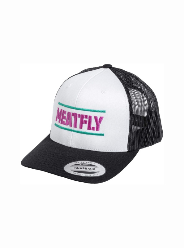 Meatfly kšiltovka Docker Trucker White / Magenta | Bílá | Velikost One Size
