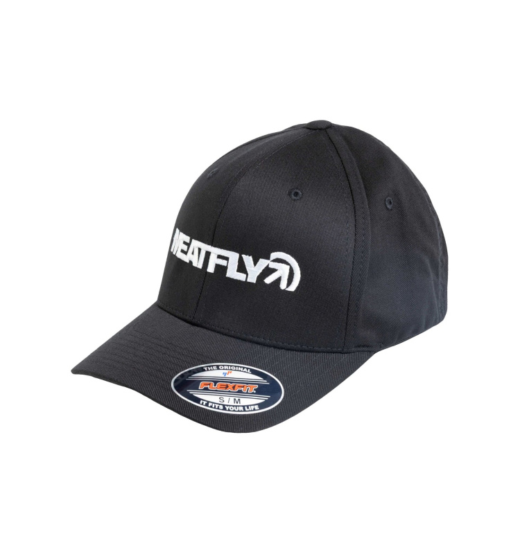 Meatfly kšiltovka Zedd Flexfit White / Black | Černá | Velikost S/M
