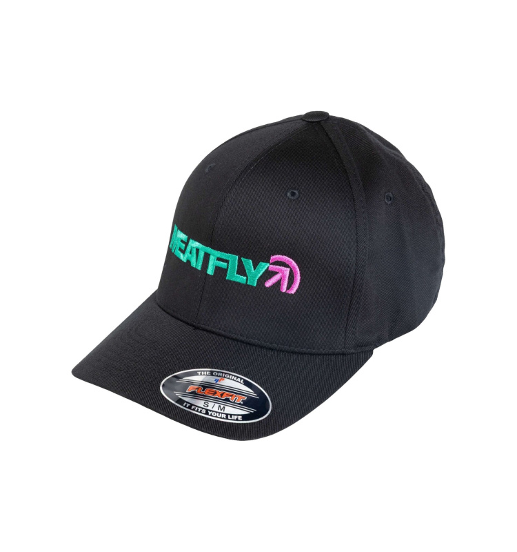Meatfly kšiltovka Zedd Flexfit Turquoise / Black | Černá | Velikost L/XL