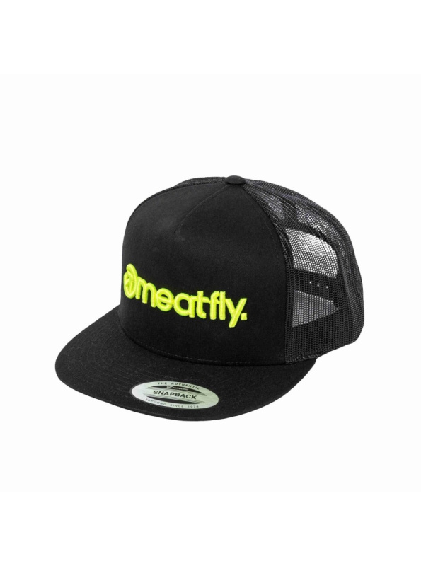 Meatfly kšiltovka Mateo Trucker Snapback Lime / Black | Černá | Velikost One Size