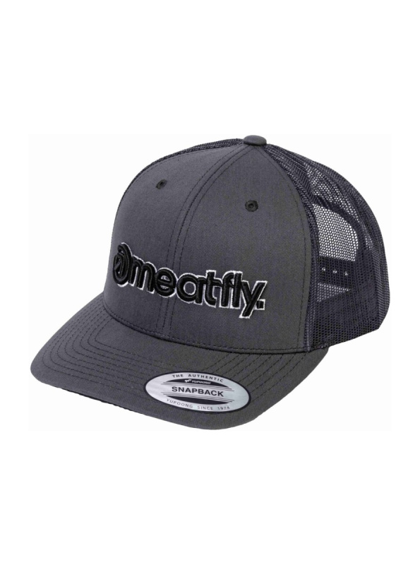 Meatfly kšiltovka MF Logo Trucker Black / Dark Grey | Šedá | Velikost One Size