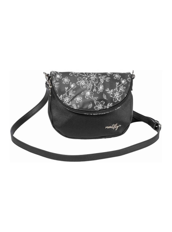Meatfly kabelka Shea Blossom Black | Černá | Objem 1,5 L