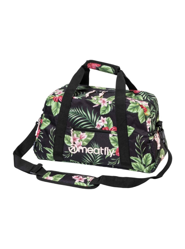 Meatfly cestovní taška Mavis Tropical Black | Černá | Objem 26 L