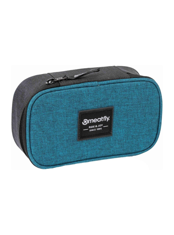 Meatfly pouzdro XL Pencil Case Petrol Heather / Charcoal Heather | Modrá | Velikost XL