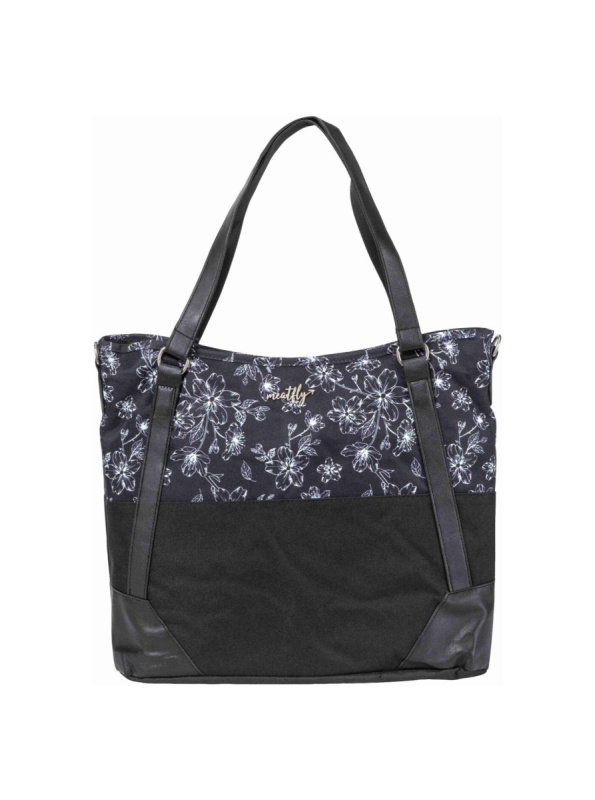 Meatfly dámská kabelka Insanity Black Blossom | Černá | Objem 11 L