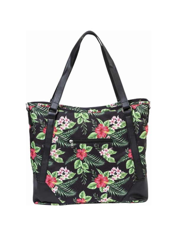 Meatfly dámská kabelka Insanity Tropical Black | Černá | Objem 11 L