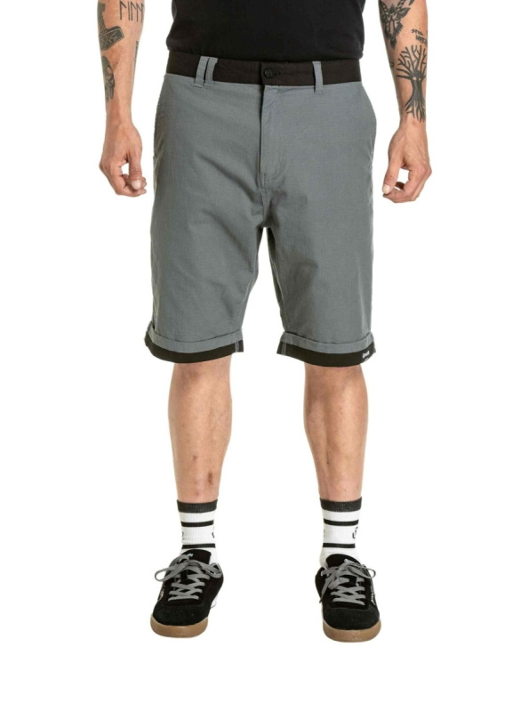 Meatfly pánské kraťasy Barry 2.0 Grey / Black Ripstop | Šedá | Velikost 33