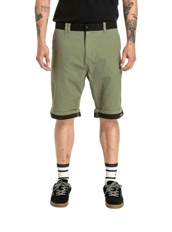 Meatfly pánské kraťasy Barry 2.0 Olive / Black Ripstop | Zelená | Velikost 34