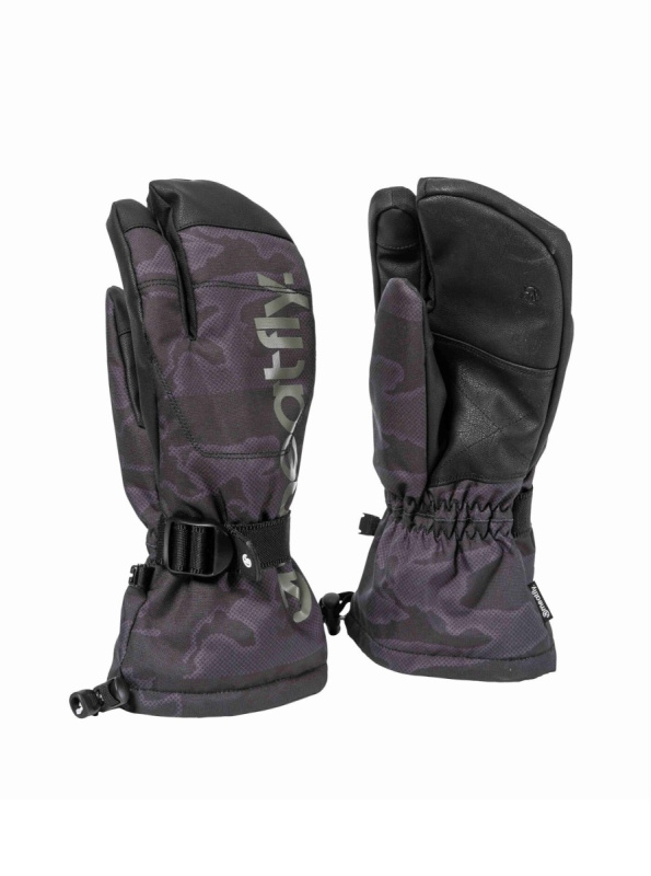 Meatfly pánské rukavice Limp Morph Black | Černá | Velikost S