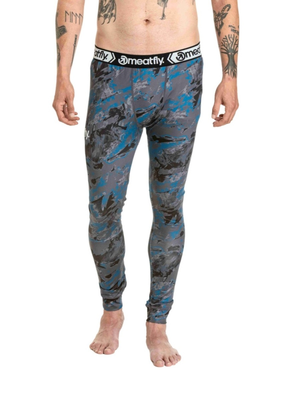 Meatfly pánské termo kalhoty Sloan Mossy Petrol | Šedá | Velikost XL