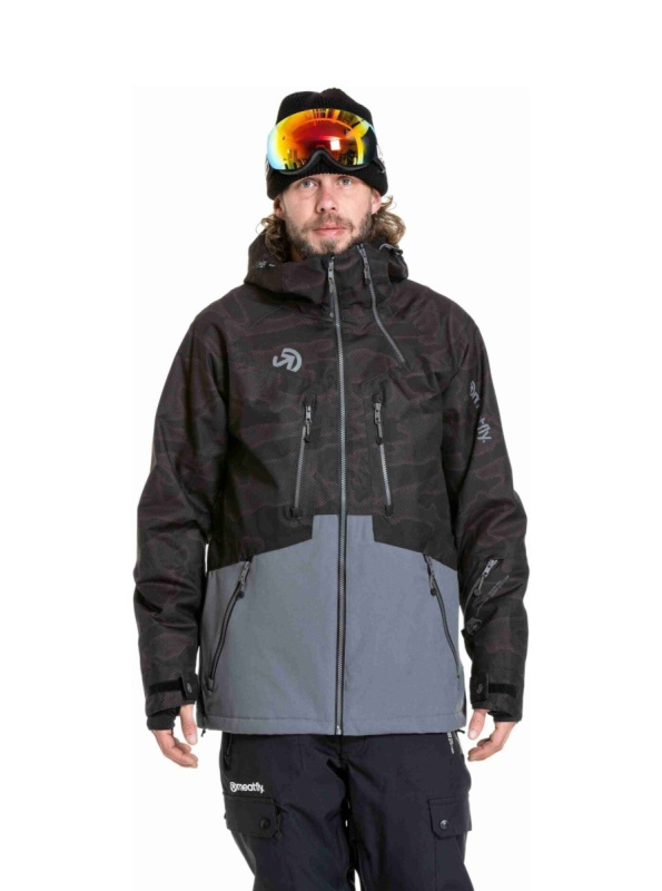 Meatfly pánská SNB & SKI bunda Cronos Morph Black | Černá | Velikost S