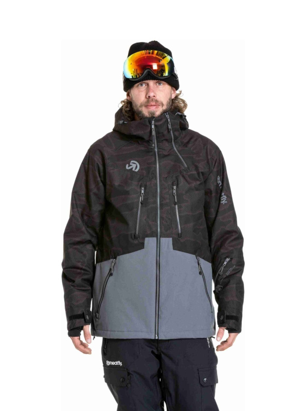 Meatfly pánská SNB & SKI bunda Cronos Morph Black | Černá | Velikost XXL