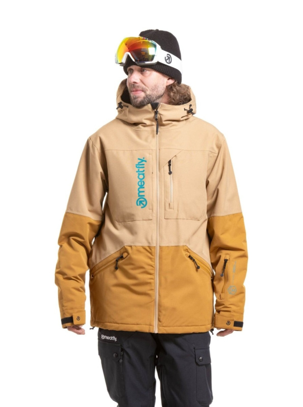 Meatfly pánská SNB & SKI bunda Helios Tan / Wood | Hnědá | Velikost M