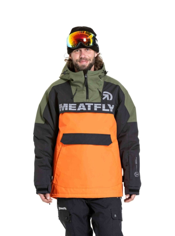 Meatfly pánská SNB & SKI bunda Zenith Orange / Black | Černá | Velikost S