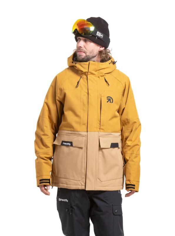 Meatfly pánská SNB & SKI bunda Vertigo Wood / Tan | Hnědá | Velikost M