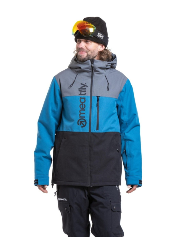 Meatfly pánská SNB & SKI bunda Manifold Blue / Black | Černá | Velikost S