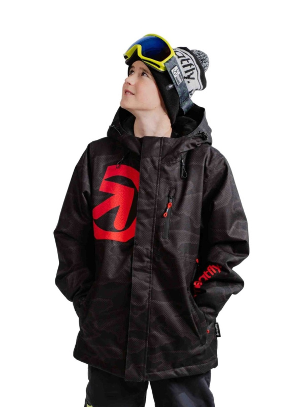 Meatfly dětská SNB & SKI bunda Bangito Morph Black | Černá | Velikost 134 (8y)