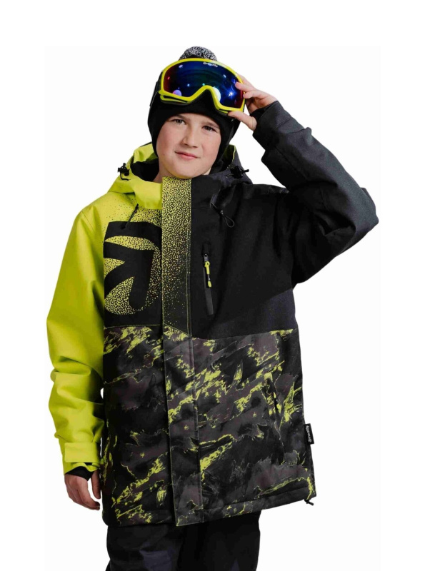Meatfly dětská SNB & SKI bunda Bangito Acid Lime Mossy | Zelená | Velikost 158 (12y)