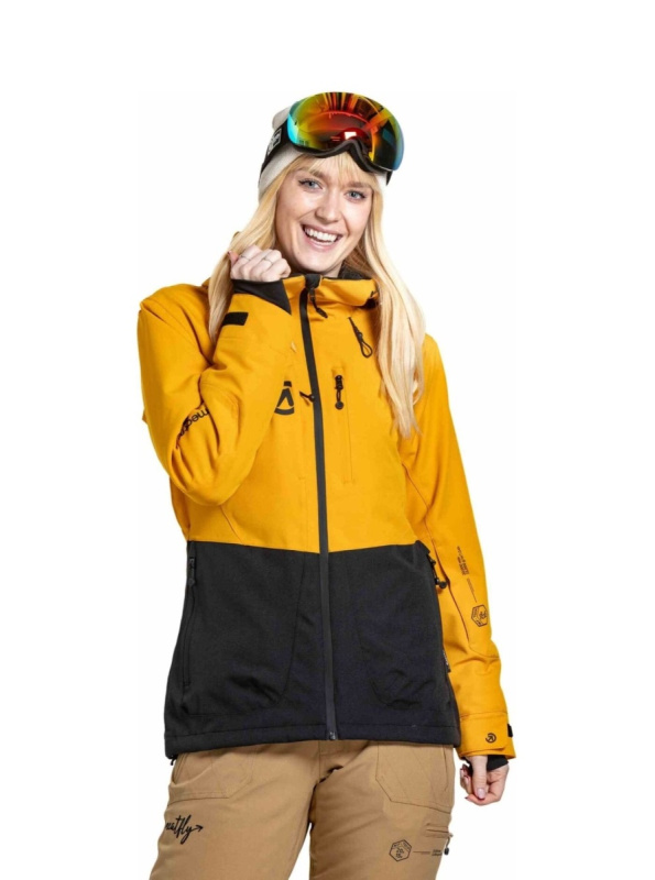 Meatfly dámská SNB & SKI bunda Gaia Sunflower / Black | Černá | Velikost L
