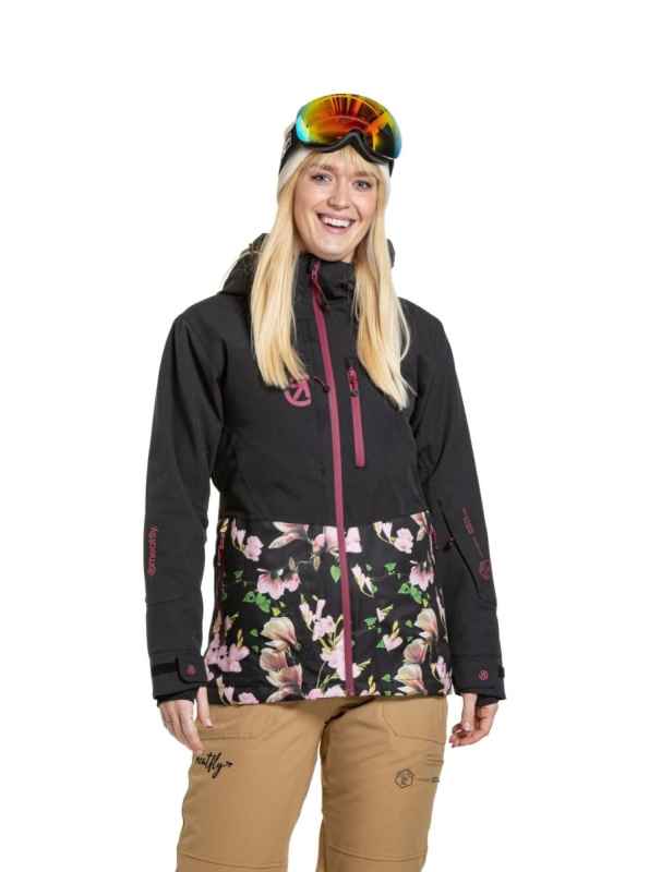 Meatfly dámská SNB & SKI bunda Gaia Magnolia / Black | Černá | Velikost XL