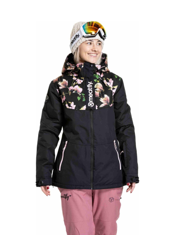 Meatfly dámská SNB & SKI bunda Kirsten Magnolia / Black | Černá | Velikost S