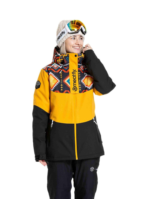 Meatfly dámská SNB & SKI bunda Kirsten Sunflower / Black Jones | Černá | Velikost M