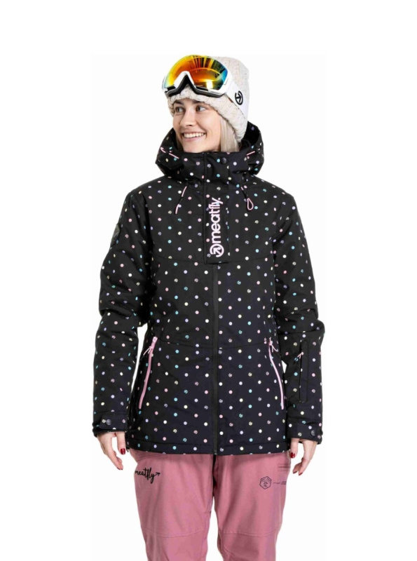 Meatfly dámská SNB & SKI bunda Kirsten Dusty Color Dots | Černá | Velikost M