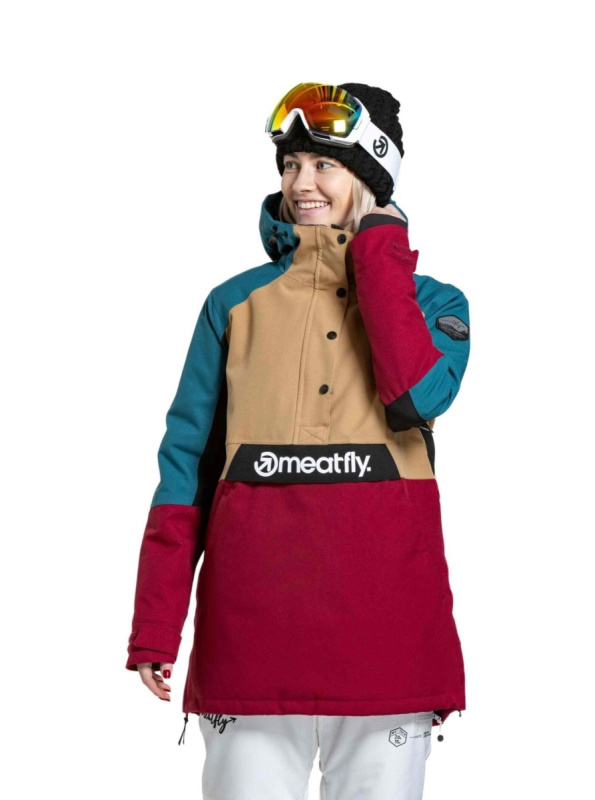 Meatfly dámská SNB & SKI bunda Aiko Beet Red / Blue | Červená | Velikost S