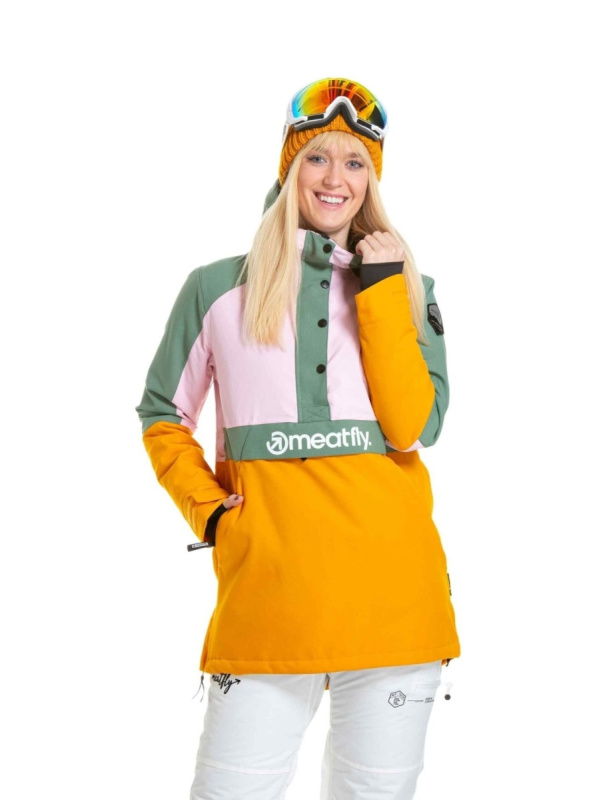 Meatfly dámská SNB & SKI bunda Aiko Pastel Pink / Sunflower | Žlutá | Velikost XS