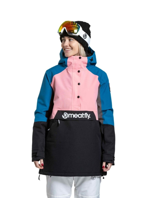 Meatfly dámská SNB & SKI bunda Aiko Flamingo Pink / Black | Černá | Velikost M