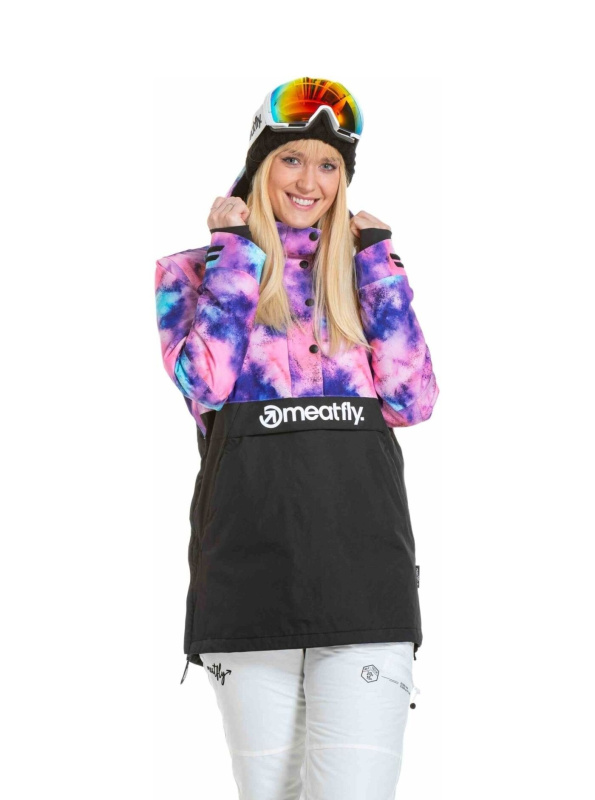 Meatfly dámská SNB & SKI bunda Aiko Peach Aquarel / Black | Černá | Velikost L