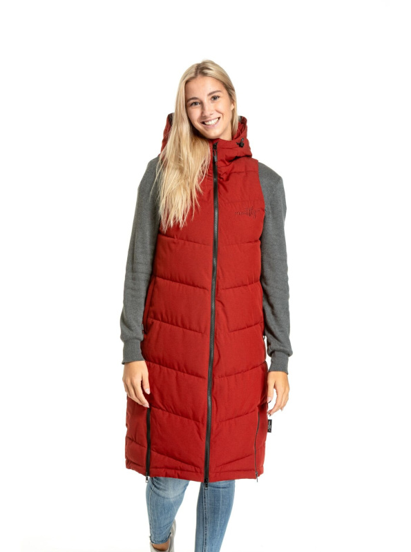 Meatfly dámská vesta Tama Dark Red | Červená | Velikost XXL