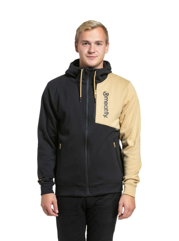 Meatfly pánská technická mikina Lightyear Light Brown / Black | Černá | Velikost XL