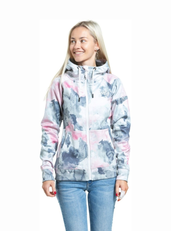 Meatfly dámská technická mikina Alisha Clouds Pink | Růžová | Velikost XS