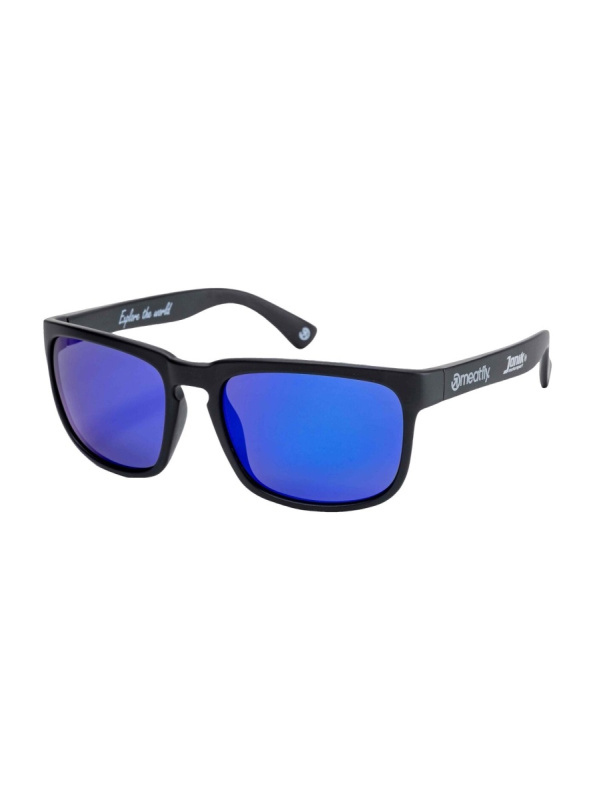 Meatfly sluneční brýle Gammy Black Matt / Blue / JANÍK | Černá | Velikost One Size