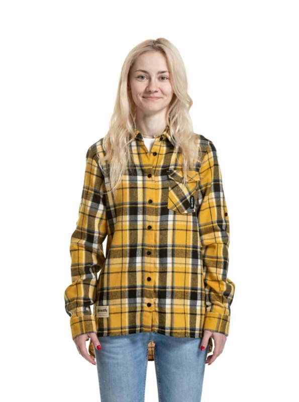 Meatfly dámská košile Courtney Yellow | Žlutá | Velikost S | 100% bavlna