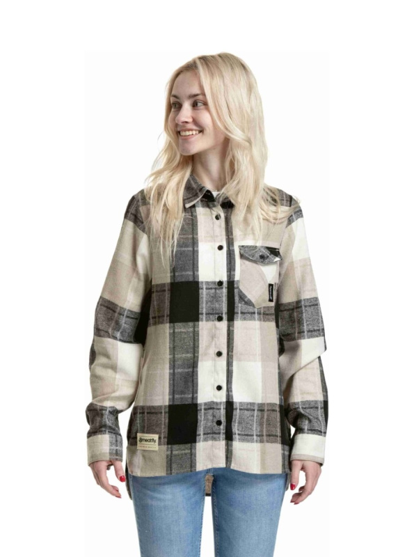 Meatfly dámská košile Courtney Beige | Písková | Velikost S | 100% bavlna
