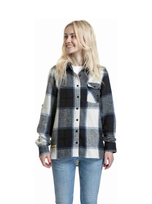 Meatfly dámská košile Dora Premium Dark Blue | Modrá | Velikost L | 100% bavlna