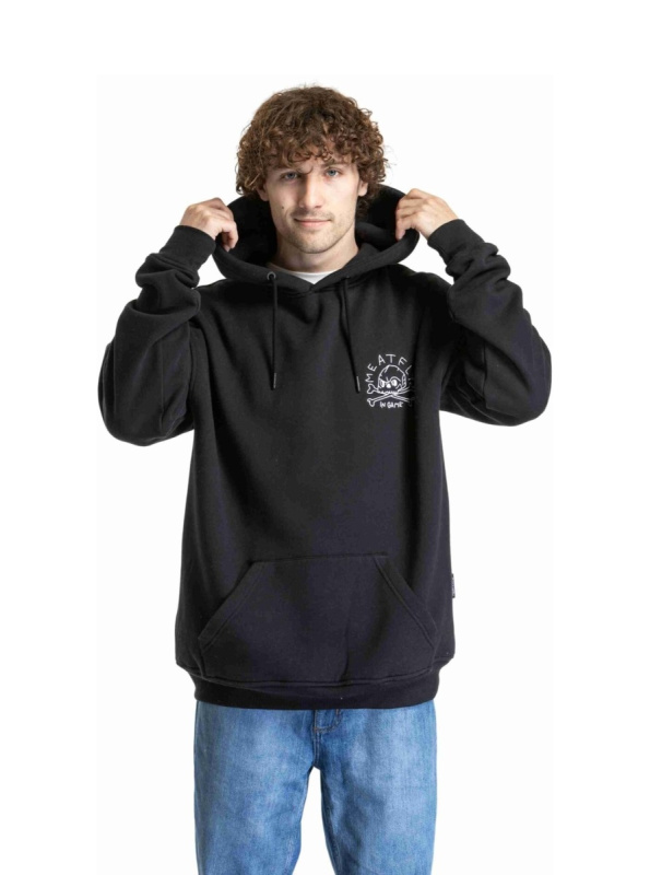 Meatfly unisex mikina Fry Skull Black | Černá | Velikost M/L
