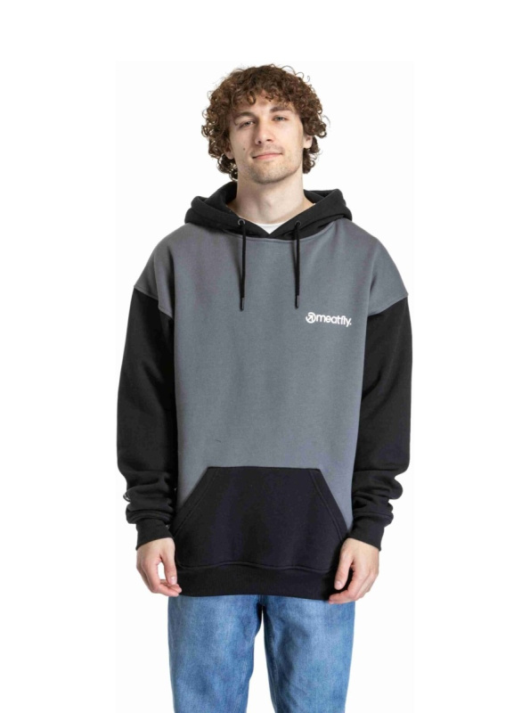 Meatfly unisex mikina Fry Black / Grey | Černá | Velikost M/L