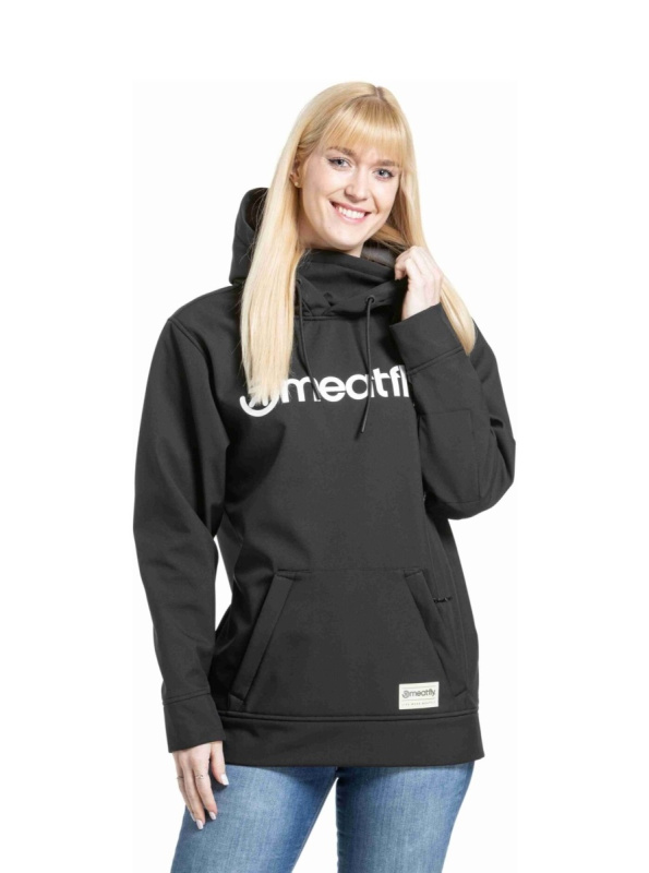 Meatfly dámská softshell bunda Alita Black / White | Černá | Velikost XS