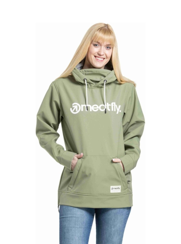 Meatfly dámská softshell bunda Alita Olive / White | Zelená | Velikost L