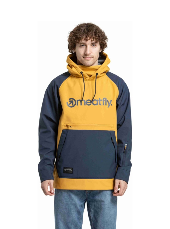 Meatfly pánská softshell bunda Jax Saphire Blue / Camel | Žlutá | Velikost L
