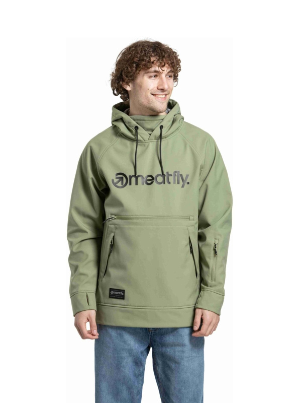 Meatfly pánská softshell bunda Jax Olive / Black | Zelená | Velikost XXL
