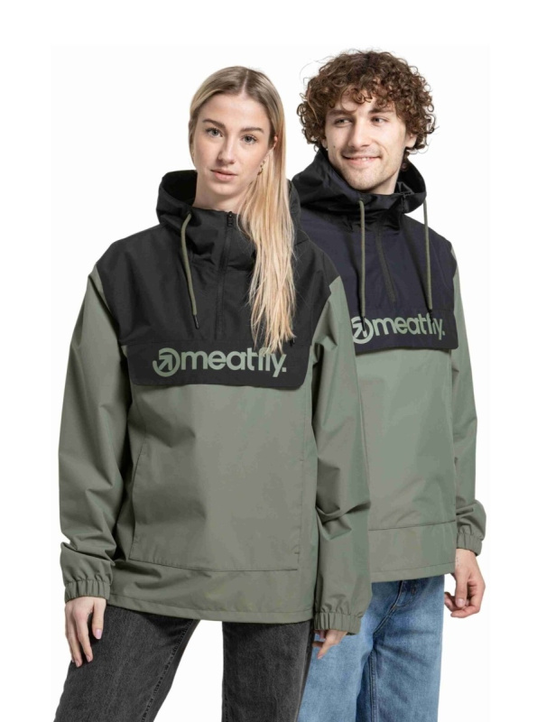 Meatfly unisex street bunda Noah Olive | Černá | Velikost XL