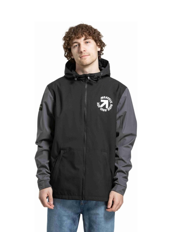 Meatfly pánská street bunda Finn Black / Grey | Černá | Velikost XXL