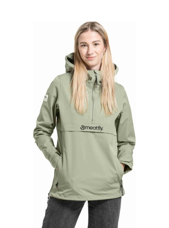 Meatfly dámská street bunda Kalle Olive / Black Logo | Zelená | Velikost M
